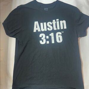 WWE Stone Cold Steve Austin ‘Austin 3:16’ Black Graphic Tee w/ Skull